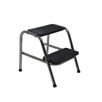 2-step stepladder - chrome frame